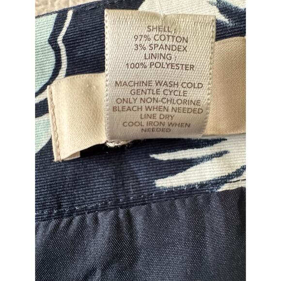 LOFT 6 NWT Blue floral print A-Line skirt. - Picture 9 of 9